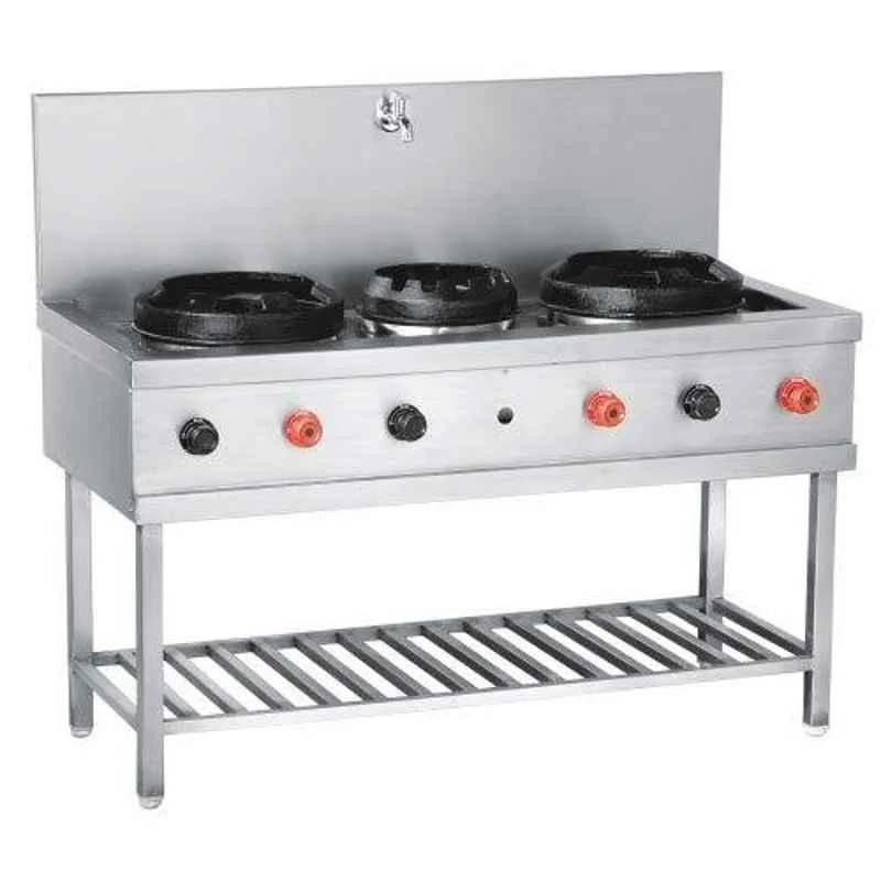 Three Burner Chinese Gas Range
